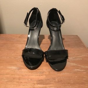 Candies black patent leather heels
